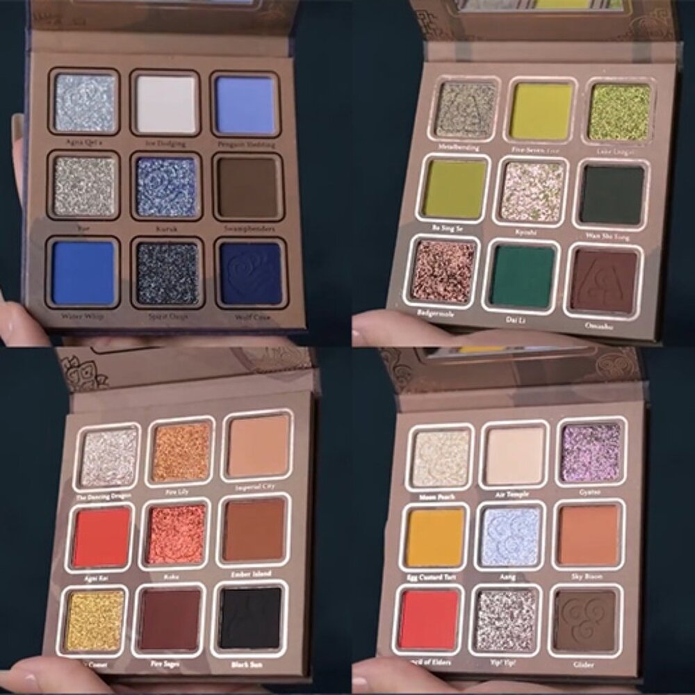 Lethal Cosmetics: Avatar The Last Airbender Eyeshadow Palettes Bundle